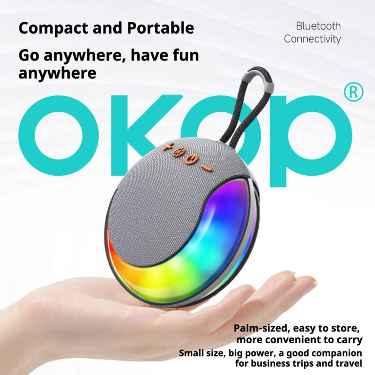 KP-834 Model New Portable Wireless Bluetooth Speaker Compact Outdoor Little Steel Cannon With Ambient Light And Subwoofer Bass