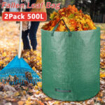 2X 500 2X272 L Large Garden Waste Bags Refuse Heavy Duty Sacks Grass Leaves Rubbish Bag