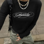 American-style Trendy Long-sleeve T-shirt Unisex Fallwinter Printed Top