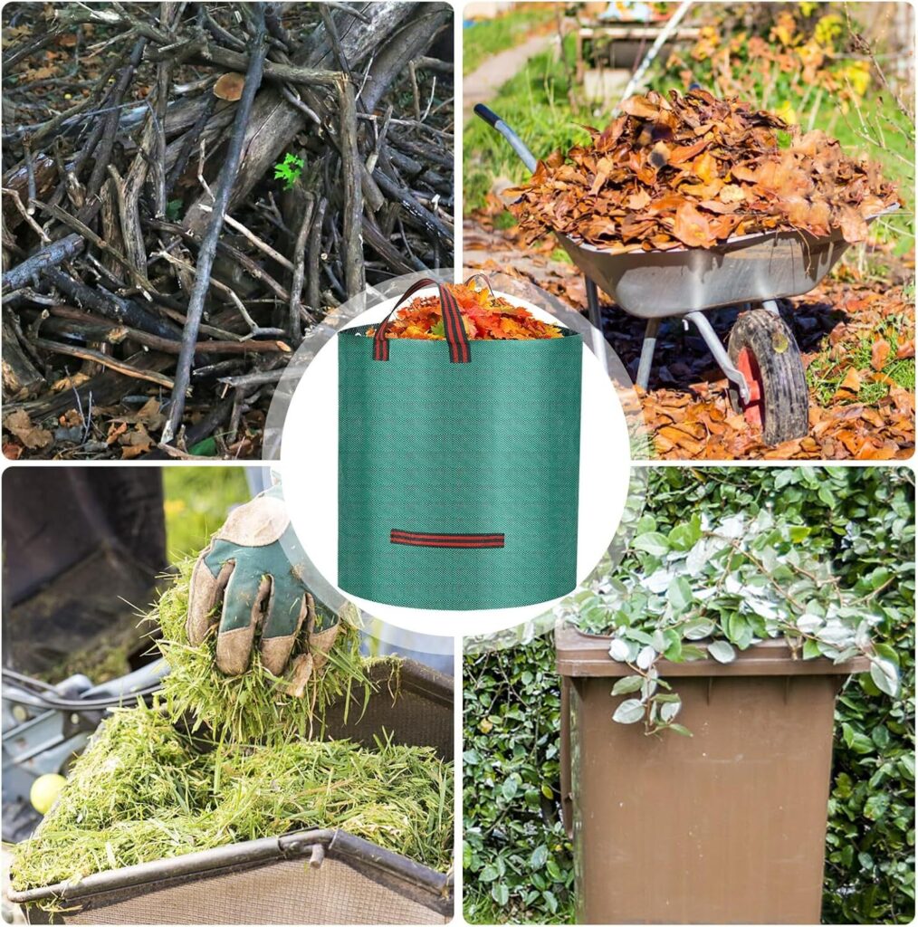 2X 500 2X272 L Large Garden Waste Bags Refuse Heavy Duty Sacks Grass Leaves Rubbish Bag