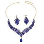 Cross-Border Foreign Trade Retro Jewelry Exaggerated Necklace Set Luxury Crystal Jewelry Banquet Dress Accessories Factory Direct Supply