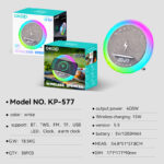 KP-577 Best-Selling Wholesale White Noise Bluetooth Speaker With LED Color Lights Clock Alarm Timer Wireless Charging And Bedside Desktop Functionality