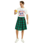 Halloween Mens Pleated Skirt Stage Performance Costume