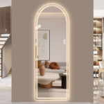 65" x 21" Arch LED Bathroom Mirror - Dimmable Wall Mount Vanity Mirror with Anti-Fog, Shatterproof Glass, Tri-Color Lighting for Makeup Studio & Home Gym