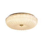 French-style Light-luxury Shimmering Sand-textured Ripple-edge Ceiling Light