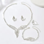 Cross-Border Foreign Trade Retro Jewelry Exaggerated Necklace Set Luxury Crystal Jewelry Banquet Dress Accessories Factory Direct Supply