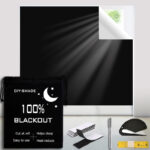 420D Blackout Fabric, Fully Opaque Curtains, Portable And Cut-to-size Sun-blocking Shade Curtains