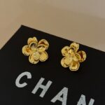 Antique Pave Diamond Earrings Women Geometric Drop Studs Vintage Light Luxury Jewelry