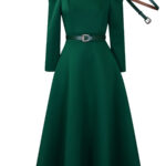 Womens Fashionable Casual Puff-sleeve Dress