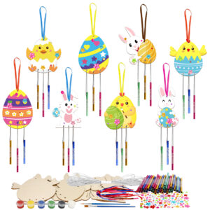 Easter Wind Chime Set, 8-Piece Craft Kit For Easter Decorations, Creative DIY Materials For Homemade Easter Wind Chimes And Party Accessories Set