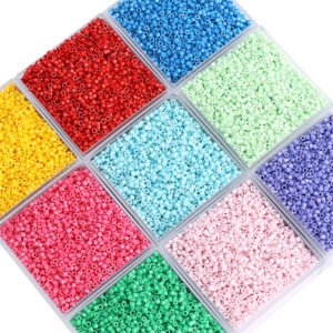 Oil-painted Solid-color Glass Seed Beads Round Beads
