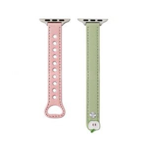 Cartoon-style Fashionable Leather Watch Strap With Double Studs