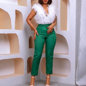 Womens Casual Professional Solid-Color Dress Pants