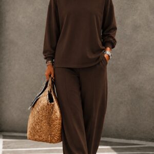 Loose-fitting Work-from-home Set With Top And Pants