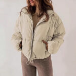 Stand-collar Puffer Cotton-padded Coat For Petite Figures