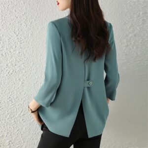 Spring Autumn Lightweight High-end Chiffon Casual Blazer