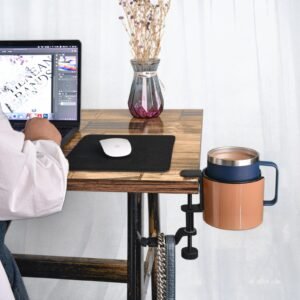 Metal Headphone Stand Rotating Multi-functional Drill-free Desk-side Cup Holder