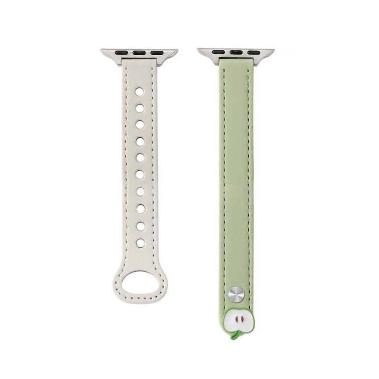 Cartoon-style Fashionable Leather Watch Strap With Double Studs