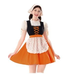 Oktoberfest Costume Women Bavarian Traditional Dirndl Dress