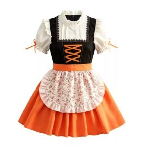 Oktoberfest Costume Women Bavarian Traditional Dirndl Dress