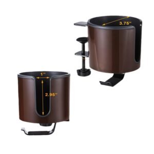 Metal Headphone Stand Rotating Multi-functional Drill-free Desk-side Cup Holder
