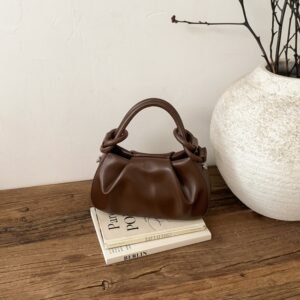 Niche Minimalist Handbag Pleated Shoulder Bag