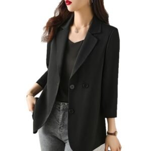 Spring Autumn Lightweight High-end Chiffon Casual Blazer