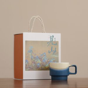 New Ceramic Kiln-change Coffee Cup Gift Box Set
