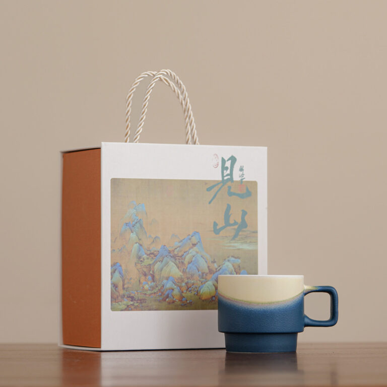 New Ceramic Kiln-change Coffee Cup Gift Box Set
