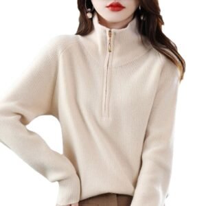 Niche Lapel Versatile Long-sleeve Pullover Sweater