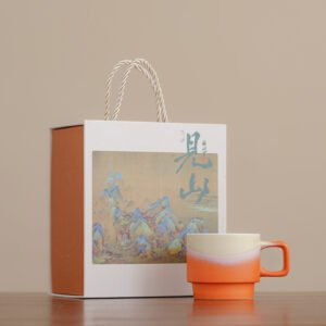 New Ceramic Kiln-change Coffee Cup Gift Box Set