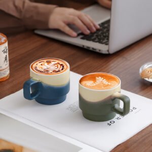 New Ceramic Kiln-change Coffee Cup Gift Box Set