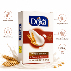 Doxa Wheat Protein Moisturizing Bar Soap – Vegan Hydrating Cleansing Bar, 80g  Presit...