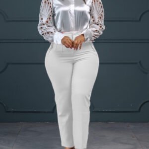 Womens Casual Professional Solid-Color Dress Pants