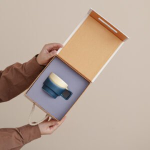 New Ceramic Kiln-change Coffee Cup Gift Box Set