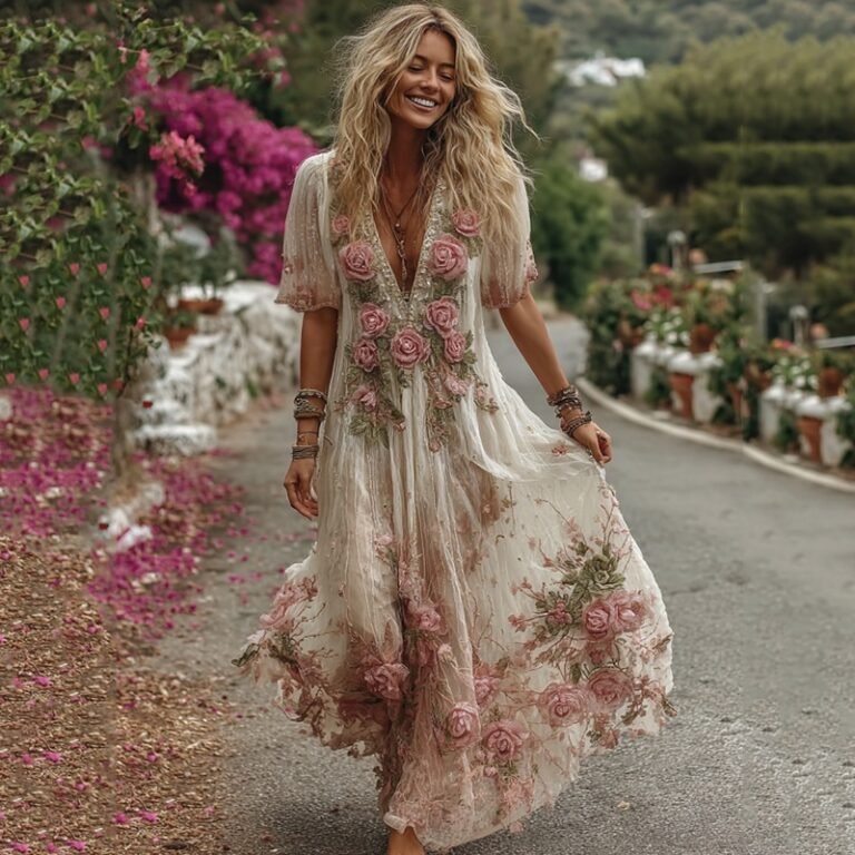 Women’s Floral Print Pleated Skirt