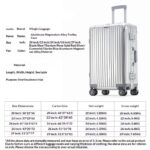 Aluminum-magnesium Alloy Trolley Case With Universal Wheels And A Combination Lock