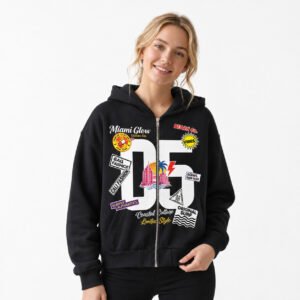 Cotton Loose-fitting Hooded Cardigan Coat