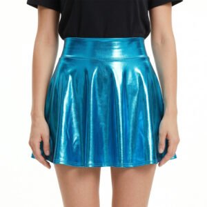 Fashionable Solid-color Flared Pleated Skirt For Women