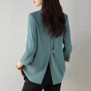 Spring Autumn Lightweight High-end Chiffon Casual Blazer