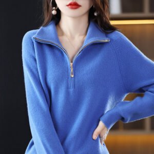 Niche Lapel Versatile Long-sleeve Pullover Sweater