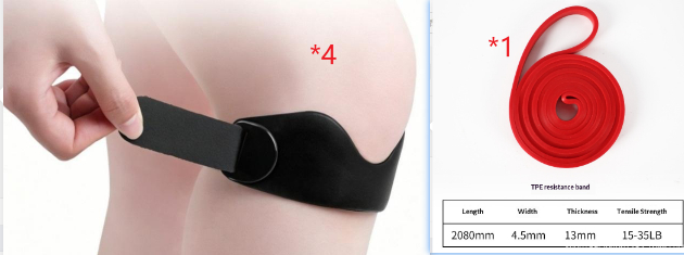Fitness Basketball Jump Rope And Protective Gear Patellar Strap Set
