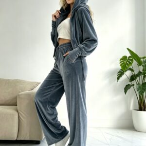 Loose Wide-leg Pants Sweater Two-piece Long Sleeve