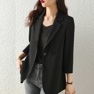 Spring Autumn Lightweight High-end Chiffon Casual Blazer