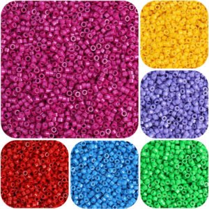 Oil-painted Solid-color Glass Seed Beads Round Beads