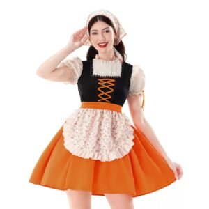 Oktoberfest Costume Women Bavarian Traditional Dirndl Dress
