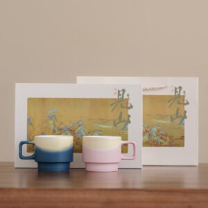 New Ceramic Kiln-change Coffee Cup Gift Box Set