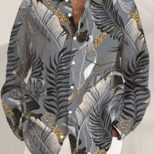 Printed Long-sleeve Casual Top For Men