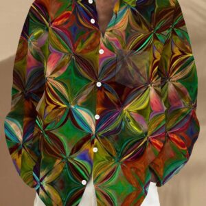 Printed Long-sleeve Casual Top For Men