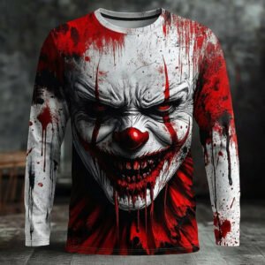Printed Mens Long-Sleeve T-Shirt With A Crew Neck